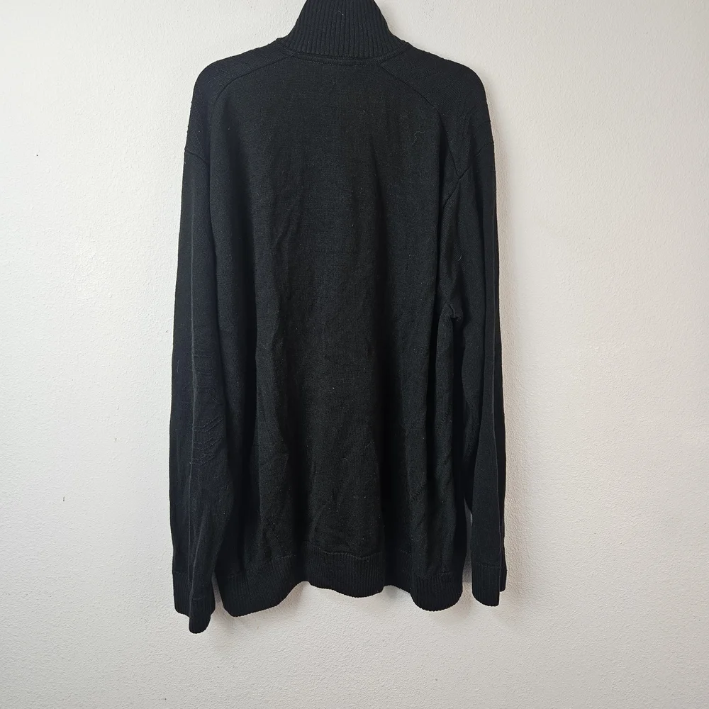 The North Face Mens XL 1/4 Zip Pullover Fleece Mock Neck Outdoor Black